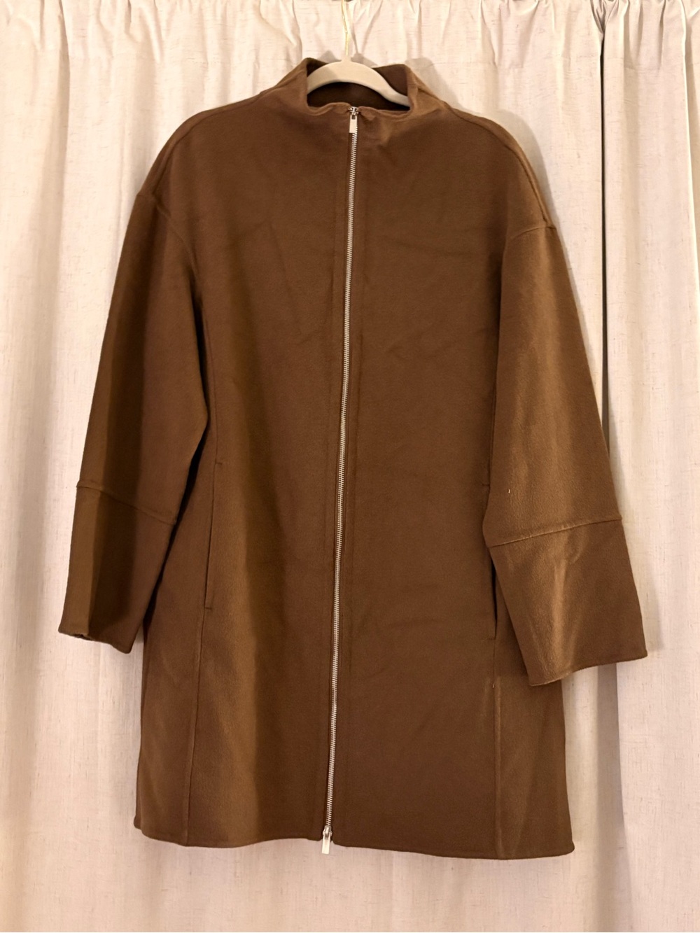 Nwt-Zara-Wool Collection-Zip Front Coat - Picture 2 of 6